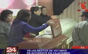 SJL: velan restos de víctimas que fallecieron tras accidente en Cajatambo