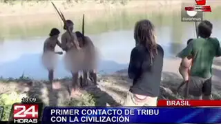 Brasil: difunden imágenes de primer contacto de tribu con la ‘civilización’