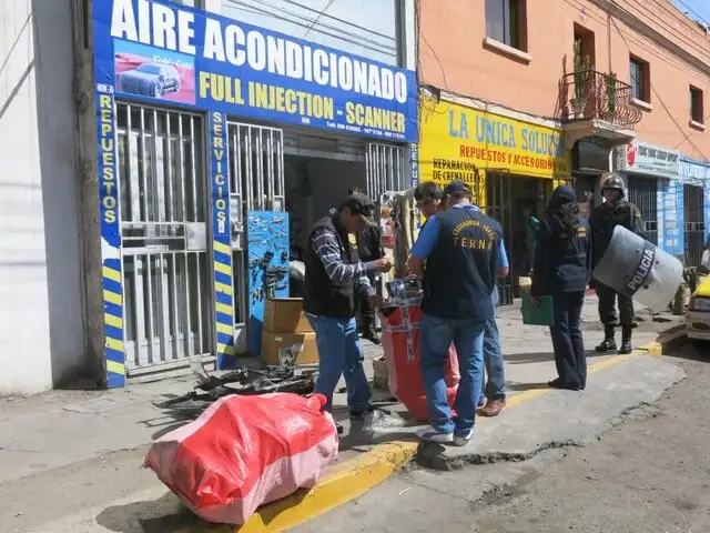 Autoridades decomisaron grandes cantidades de autopartes en Arequipa