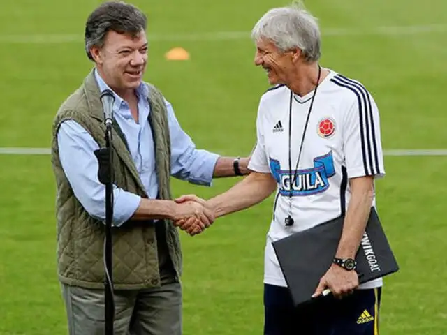 Presidente Santos pide continuidad de Pékerman en la selección de Colombia