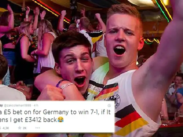 Hincha acertó el 7-1 de Alemania sobre Brasil y ganó más de cinco mil dólares