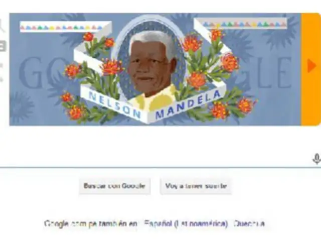 Google lanzó un doodle en homenaje al natalicio de Nelson Mandela