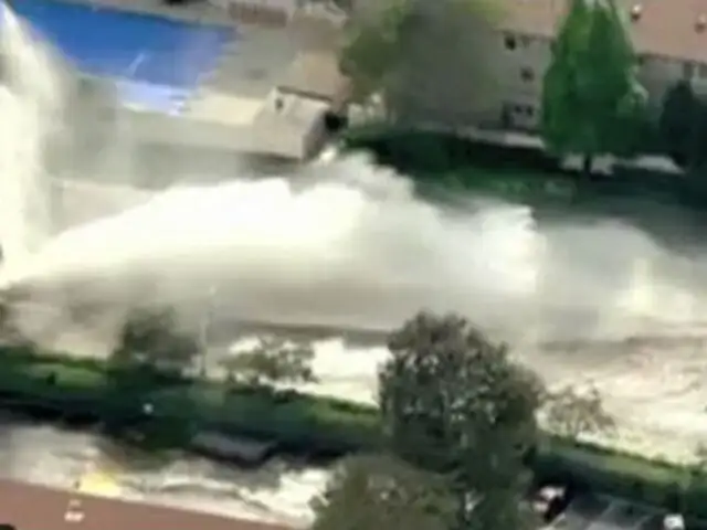 EEUU: tuberías colapsan en Sunset Boulevard de Los Ángeles