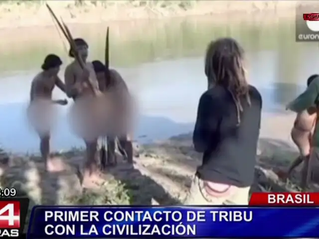 Brasil: difunden imágenes de primer contacto de tribu con la ‘civilización’