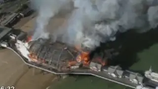 Voraz incendio consumió joya arquitectónica de la costa inglesa