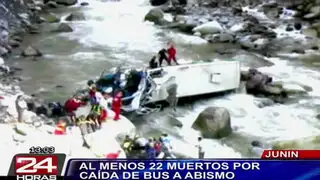 Se incrementa a 22 el número de muertos por despiste de bus en Junín
