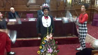 Congresista Cárdenas se disfrazó de payaso durante evento en el hemiciclo