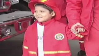 Sueño cumplido: niño con leucemia fue bombero por un día en Miraflores