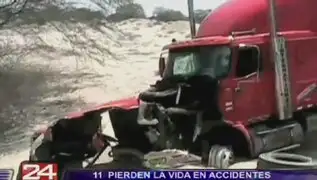 Interior del país: once personas murieron en accidentes de carretera