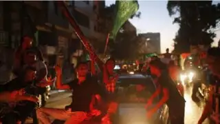 Gaza: palestinos celebran alto al fuego indefinido con disparos al aire