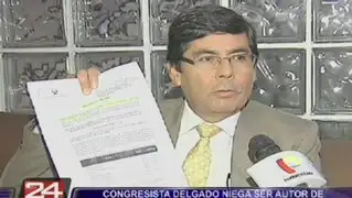 Congresista Jaime Delgado niega ser autor de aportes obligatorios a las AFP