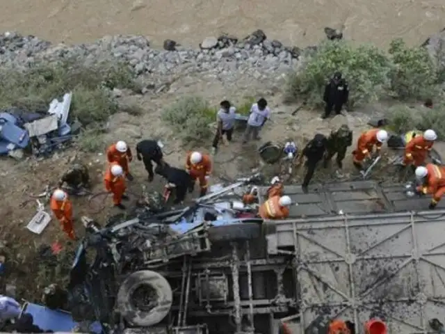 China: accidente de autobús dejó 44 muertos y 11 heridos en Tíbet