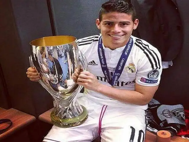 James Rodríguez celebró su primer título con el Real Madrid