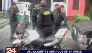 Delincuentes fuertemente armados intentaron asaltar un banco en Breña