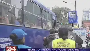 Transportistas del Callao anuncian paro de 24 horas contra el Corredor Vial
