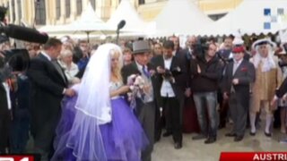 Austria: conejita PlayBoy se casó con multimillonario de 81 años