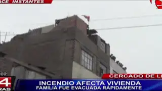 Cercado de Lima: incendio consumió vivienda y dejó familias damnificadas