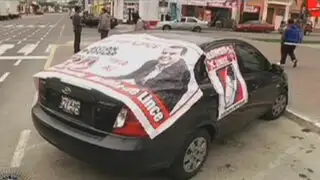 Paneles electorales inundan las calles de Lima a poco de las elecciones