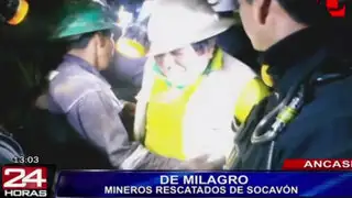Policía de Áncash rescató con vida a cuatro mineros atrapados en mina
