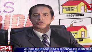 Alex Gonzales: candidato presentó audio ininteligible contra Augusto Rey