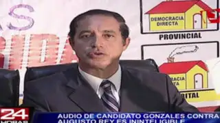 Alex Gonzales: candidato presentó audio ininteligible contra Augusto Rey
