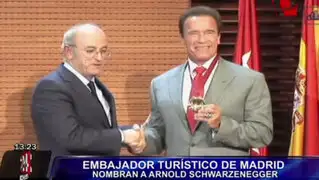 Arnold Schwarzenegger fue nombrado embajador turístico de Madrid