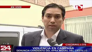 Barranco: candidato Miguel del Castillo denuncia intento de secuestro
