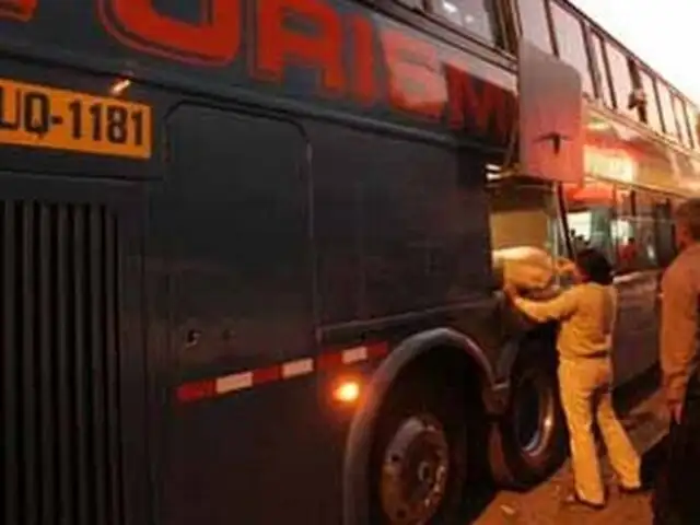 Delincuentes asaltan bus interprovincial en la ruta Lima- Ayacucho