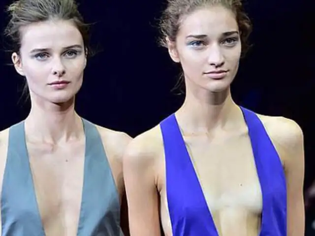 Diseñador Giorgio Armani desata polémica por presentar modelos ultradelgadas