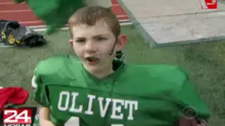 Niño cumplió su sueño y anotó un 'touchdown' en partido de fútbol americano