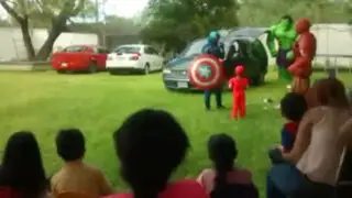 VIDEO: ‘El desastroso Hulk’ mata de risa a los niños en una fiesta