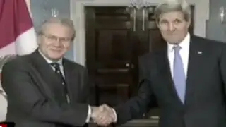 Canciller se reúne con John Kerry para analizar eliminación de visa a EEUU
