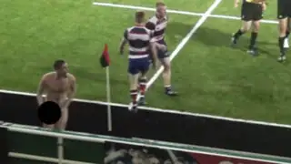 Reino Unido: nudista ingresa a cancha durante partido de rugby generando caos