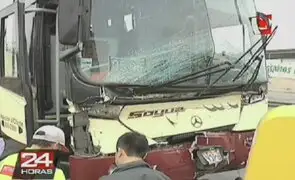 San Juan de Miraflores: Bus se estrelló contra tráiler en Puente Alipio Ponce
