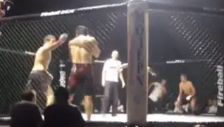 Luchador de artes marciales noquea a dos rivales en solo cuatro segundos