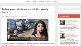 ABC Viral informa que cantante Wendy Sulca “murió” en accidente de tránsito