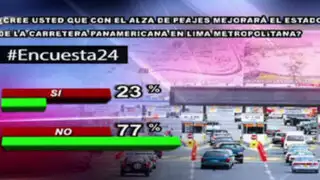 Encuesta 24: 77% no cree que alza de peajes mejorará carretera Panamericana