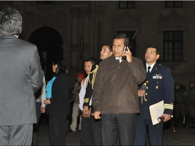 Presidente Ollanta Humala participó en simulacro nacional de sismo y tsunami