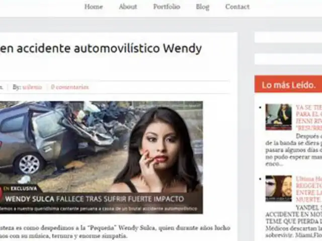 ABC Viral informa que cantante Wendy Sulca “murió” en accidente de tránsito