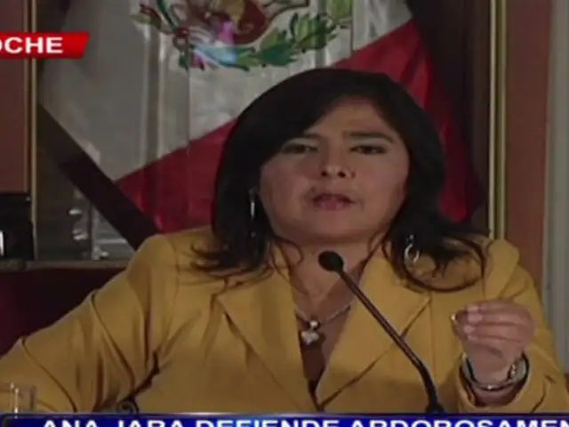 Ana Jara defiende ardorosamente a Humala por Caso López Meneses