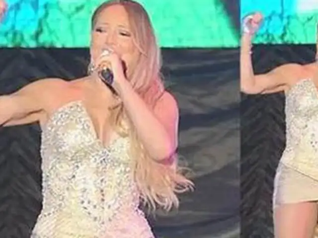 VIDEO: Cantante Mariah Carey muestra partes íntimas por descuido durante concierto