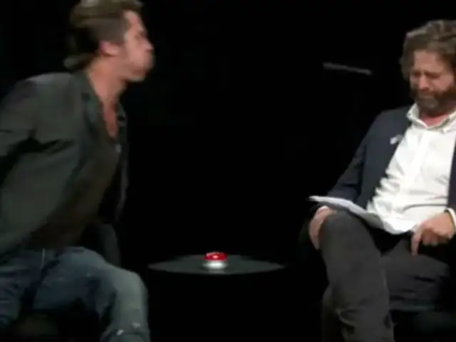 Espectáculo internacional: Brad Pitt le escupió al cómico Zach Galifianakis