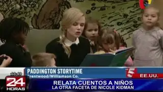 Paddington: actriz Nicole Kidman relata cuentos de osito a niños en librería
