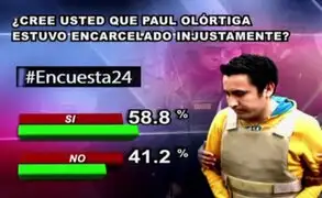 Encuesta 24: 58.8% cree que Paul Olórtiga fue encarcelado injustamente