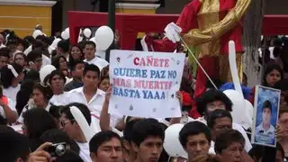 Ciudadanos realizan multitudinaria marcha por la paz en Cañete