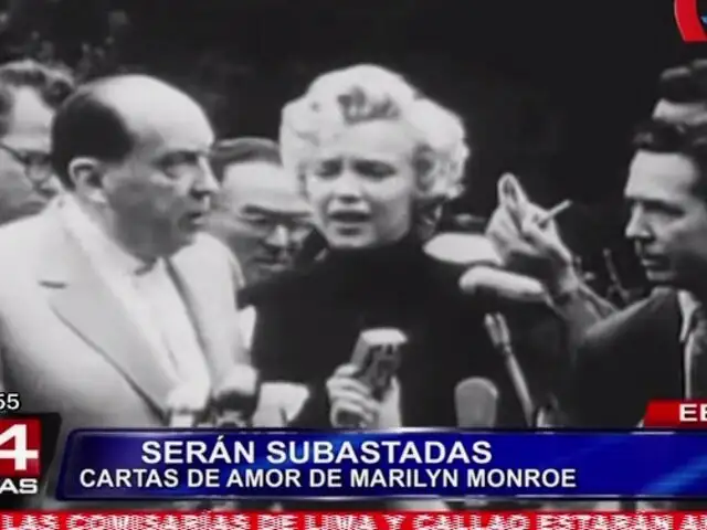 Casa de subastas pondrá a la vente las cartas de amor de Marilyn Monroe