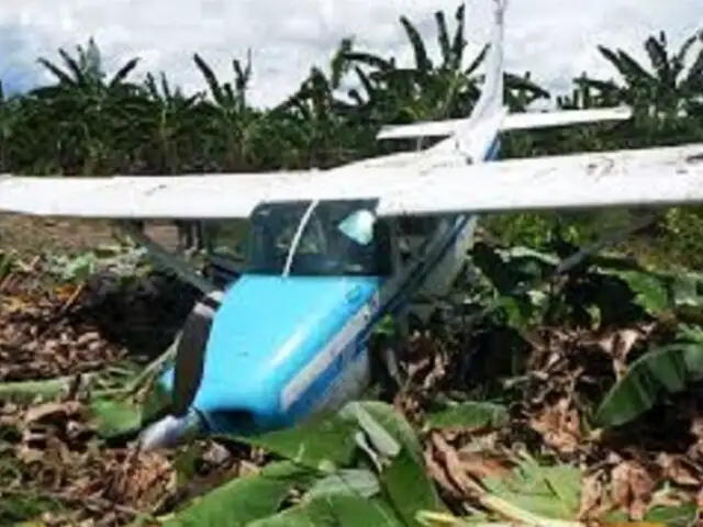 Cae avioneta boliviana con presunto cargamento de droga en el Vraem