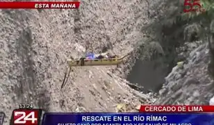 VIDEO: impresionante rescate a hombre que cayó de un acantilado del río Rimac