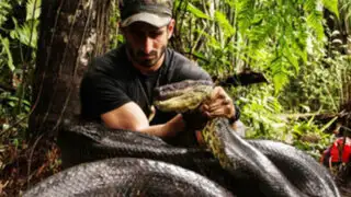 FOTOS: hombre finalmente se arrepiente de ser devorado por una anaconda