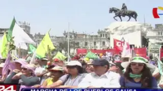 Marcha de los Pueblos causó caos vehicular en Centro de Lima